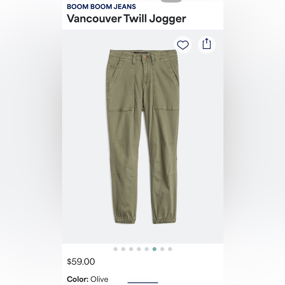 Vancouver Twill Jogger - Size: 6, Color: Olive
